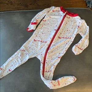 Kickee Pants Natural Flying Santa Footie